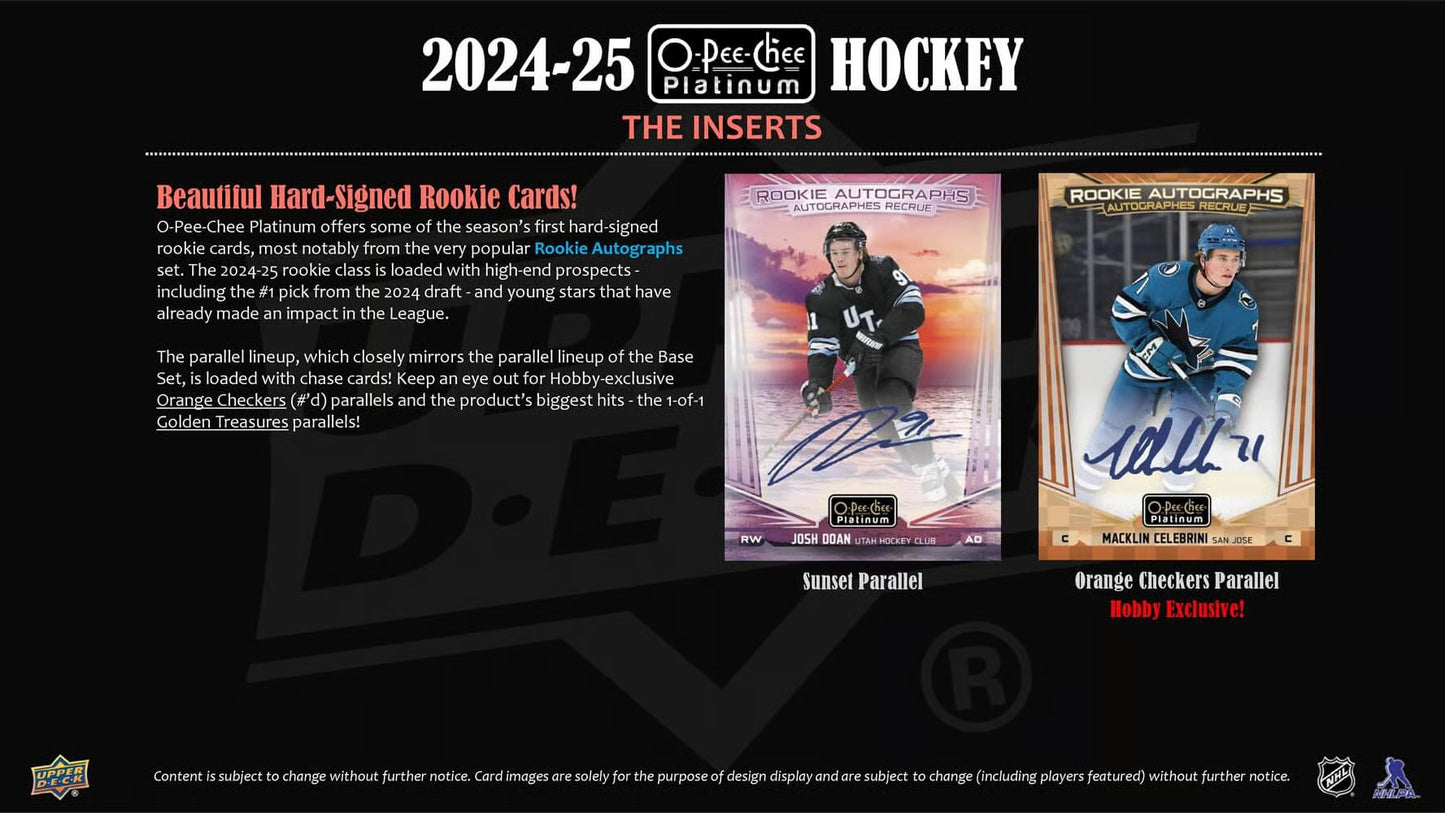 Upper Deck O-Pee-Chee Platinum 2024/25 NHL Hobby Box