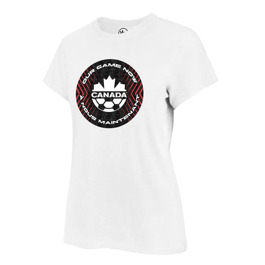 Womens Canada Soccer 47' Brand "Our Game" T-Shirt - White