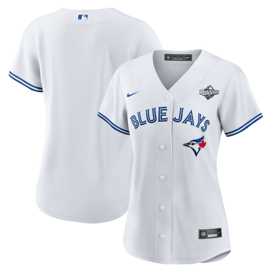 Women’s Toronto Blue Jays Home Replica World Series Patch Jersey - White