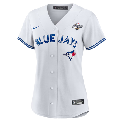 Women’s Toronto Blue Jays Home Replica World Series Patch Jersey - White