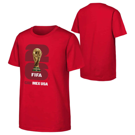 Youth Canada 2026 Fifa World Cup Host Country Fashion T-Shirt - Red
