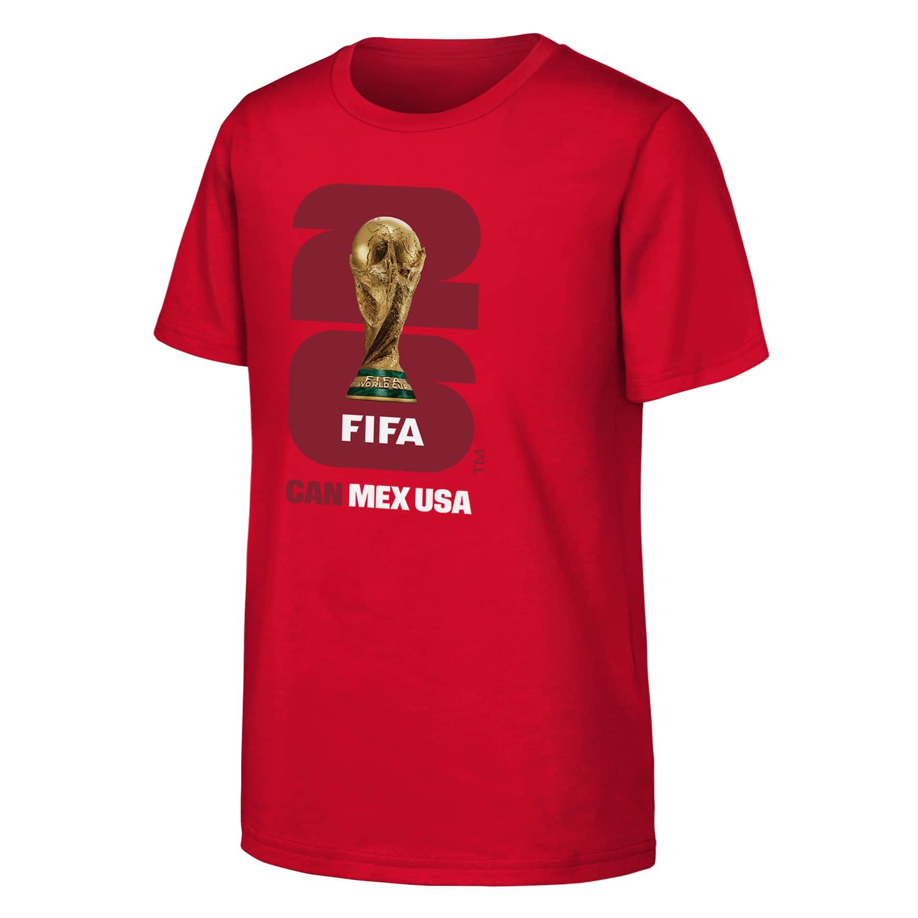Youth Canada 2026 Fifa World Cup Host Country Fashion T-Shirt - Red