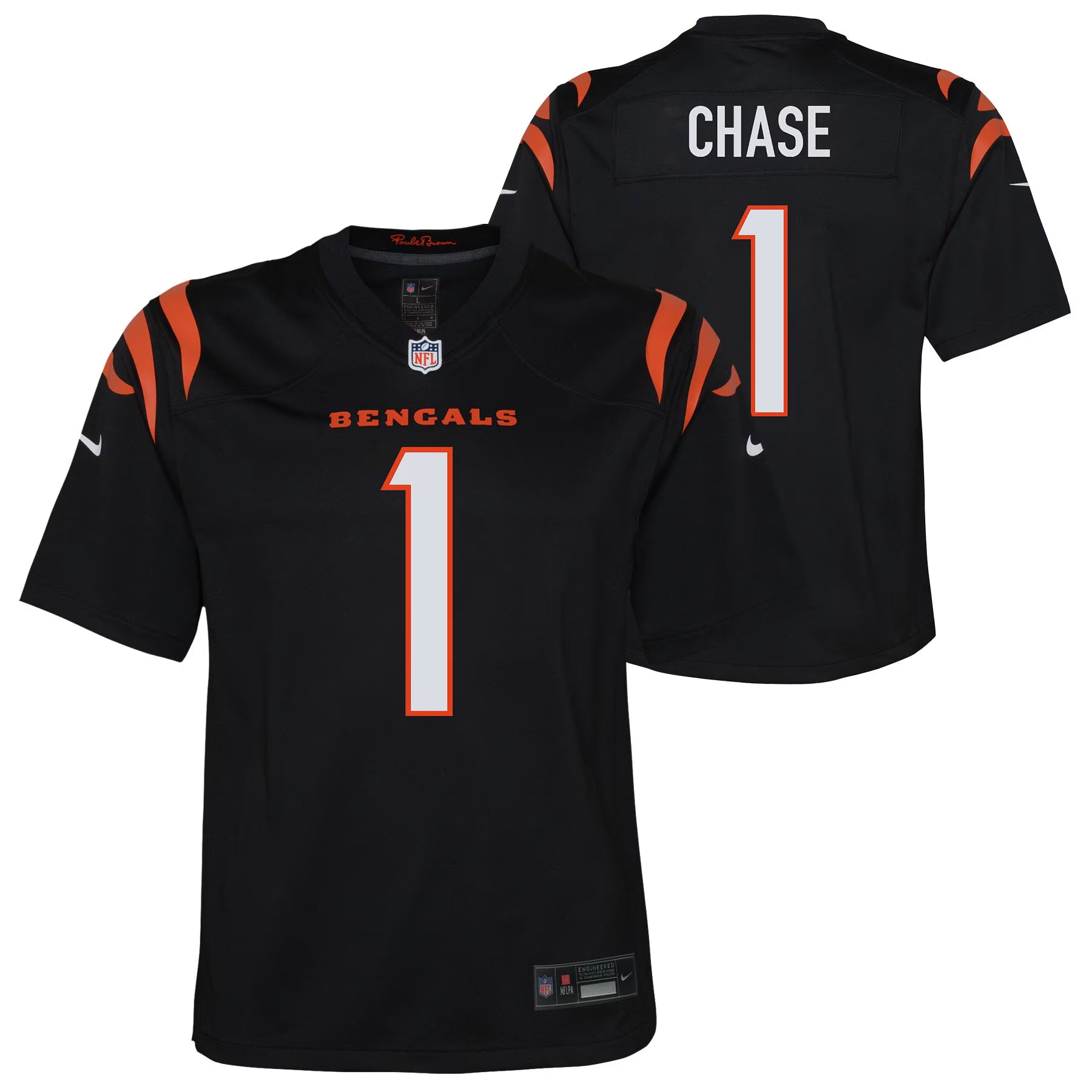 Youth Ja'Marr Chase #1 Cincinnati Bengals Game Jersey Nike - Black