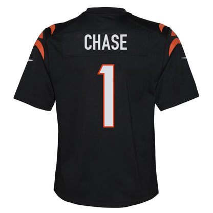 Youth Ja'Marr Chase #1 Cincinnati Bengals Game Jersey Nike - Black