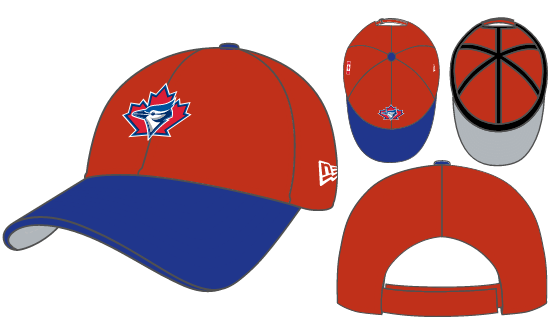 Youth Toronto Blue Jays 2026 Canada Day 2 Tone New Era - 9Forty Adjustable Hat - Red/Blue