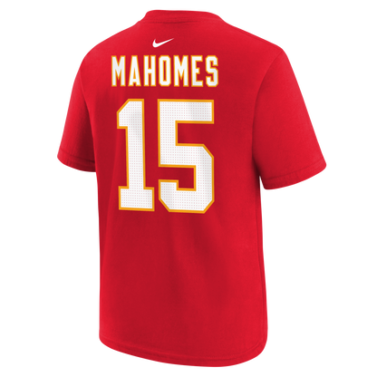 Youth Kansas City Chiefs Patrick Mahomes #15 Name & Number T-Shirt - Red