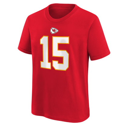 Youth Kansas City Chiefs Patrick Mahomes #15 Name & Number T-Shirt - Red