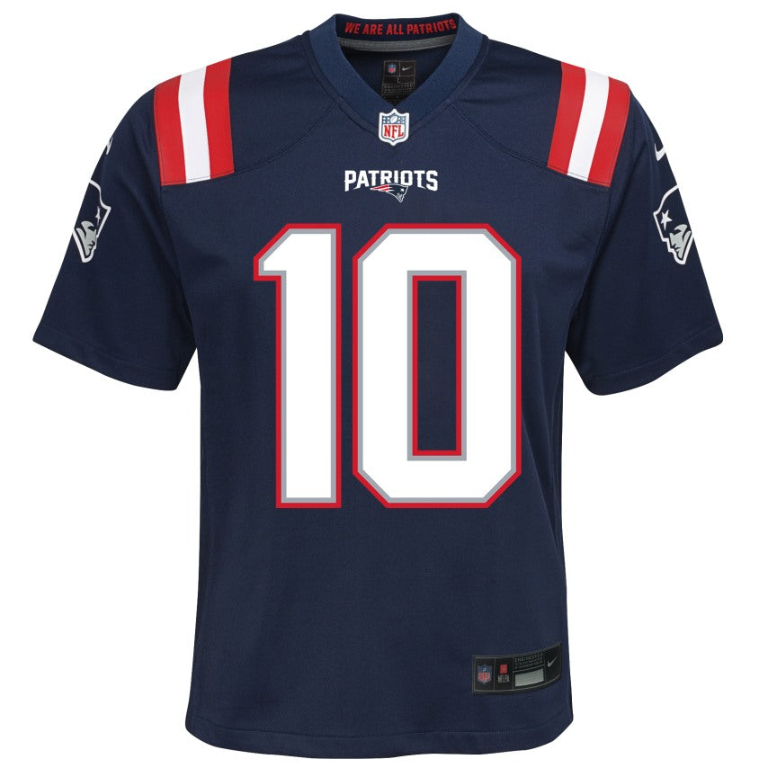 Youth Drake Maye #10 Navy New England Patriots Nike - Game Jersey