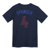 Youth Toronto Blue Jays City Connect George Springer #4 Name & Number T-Shirt