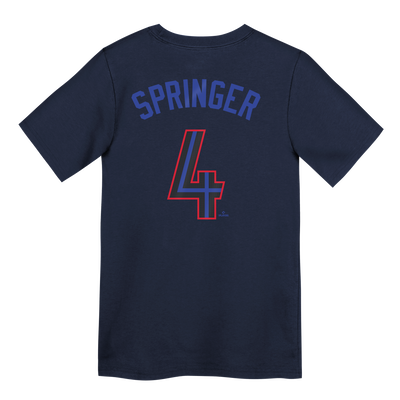 Youth Toronto Blue Jays City Connect George Springer #4 Name & Number T-Shirt