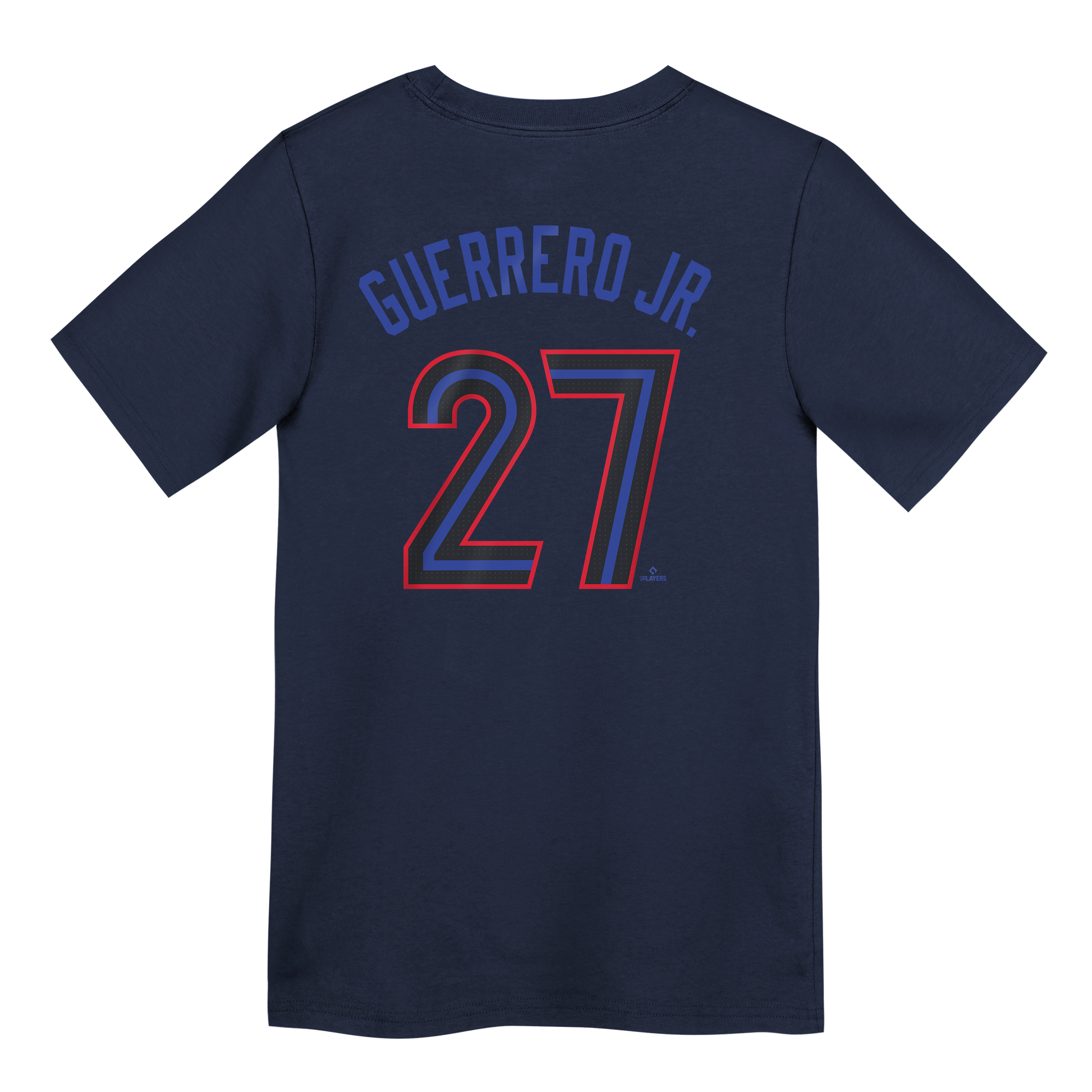 Toronto Blue Jays Name & Number T-Shirt #27 Vladimir Guerrero Jr.  - Midnight Blue - Pro League Sports Collectibles Inc.