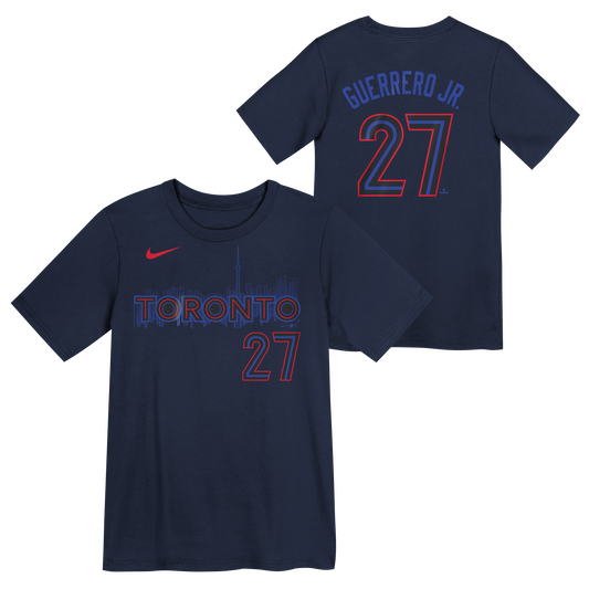 Toronto Blue Jays Name & Number T-Shirt #27 Vladimir Guerrero Jr.  - Midnight Blue