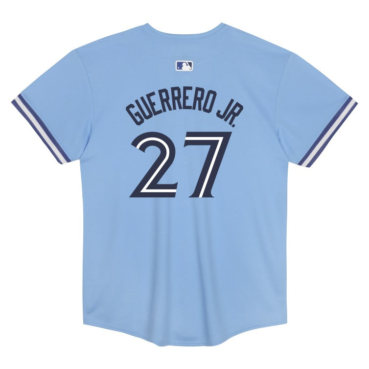 Child Toronto Blue Jays Nike Vladimir Guerrero #27 Powder Blue Alternate Baseline Replica Team Jersey