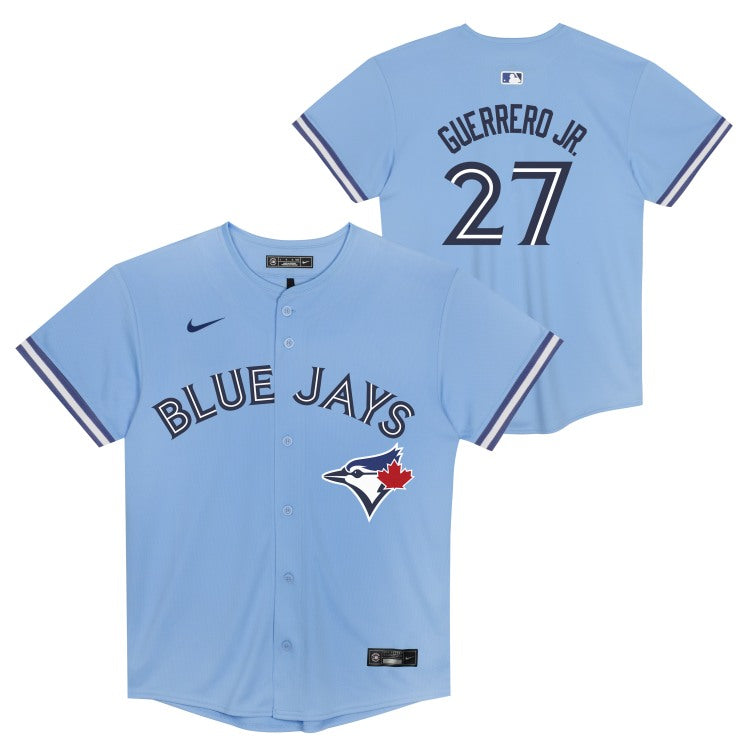 Child Toronto Blue Jays Nike Vladimir Guerrero #27 Powder Blue Alternate Baseline Replica Team Jersey