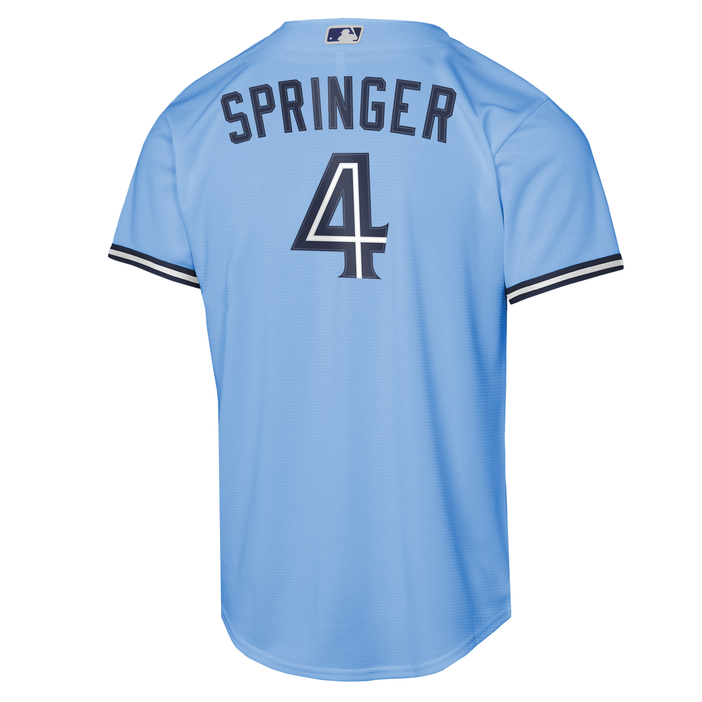 Youth Toronto Blue Jays George Springer #4 Powder Blue Baseline Jersey