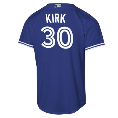 Youth Toronto Blue Jays Alejandro Kirk #30 Alternate 2 Blue Baseline Jersey