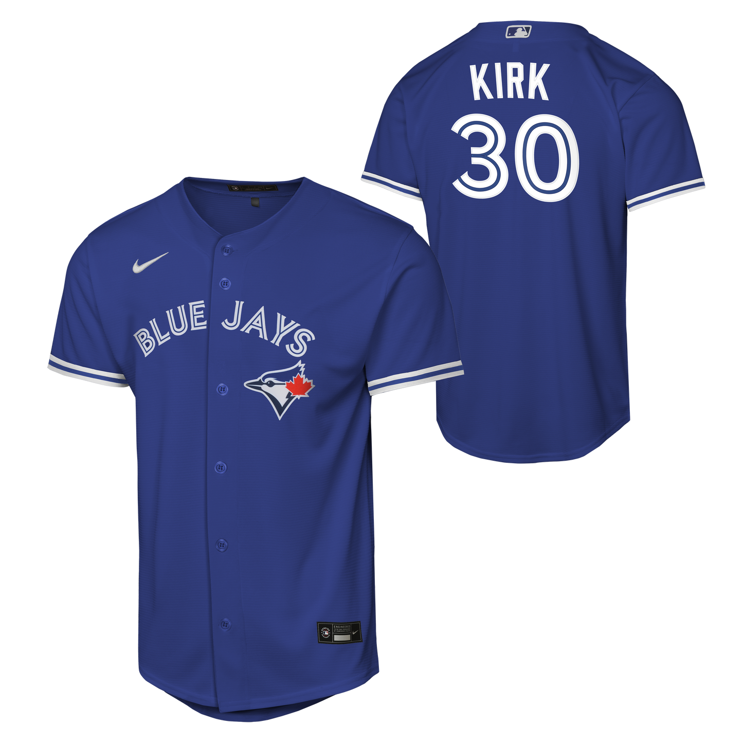 Youth Toronto Blue Jays Alejandro Kirk #30 Alternate 2 Blue Baseline Jersey