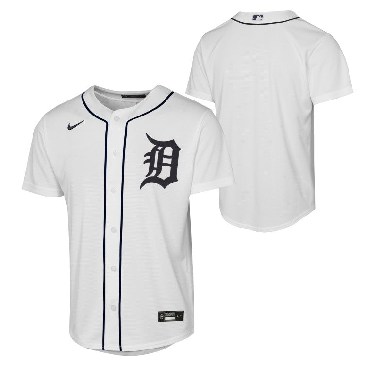 Youth Detroit Tigers Outerstuff Base-Line Jersy - White