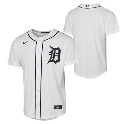 Youth Detroit Tigers Outerstuff Base-Line Jersy - White