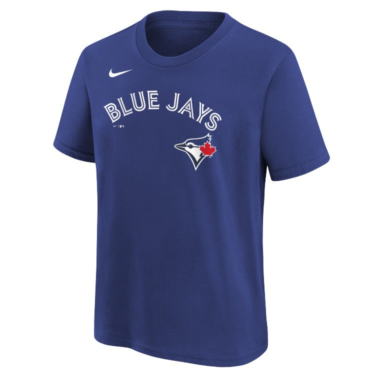 Youth Toronto Blue Jays Ernie Clement #22 Nike Royal Name & Number T-Shirt