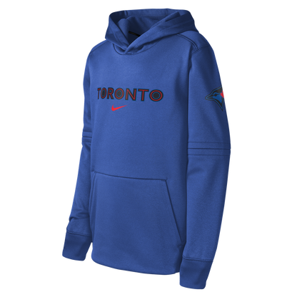 Youth Toronto Blue Jays 2024 City Connect Royal Blue - Practice Hoodie - Pro League Sports Collectibles Inc.