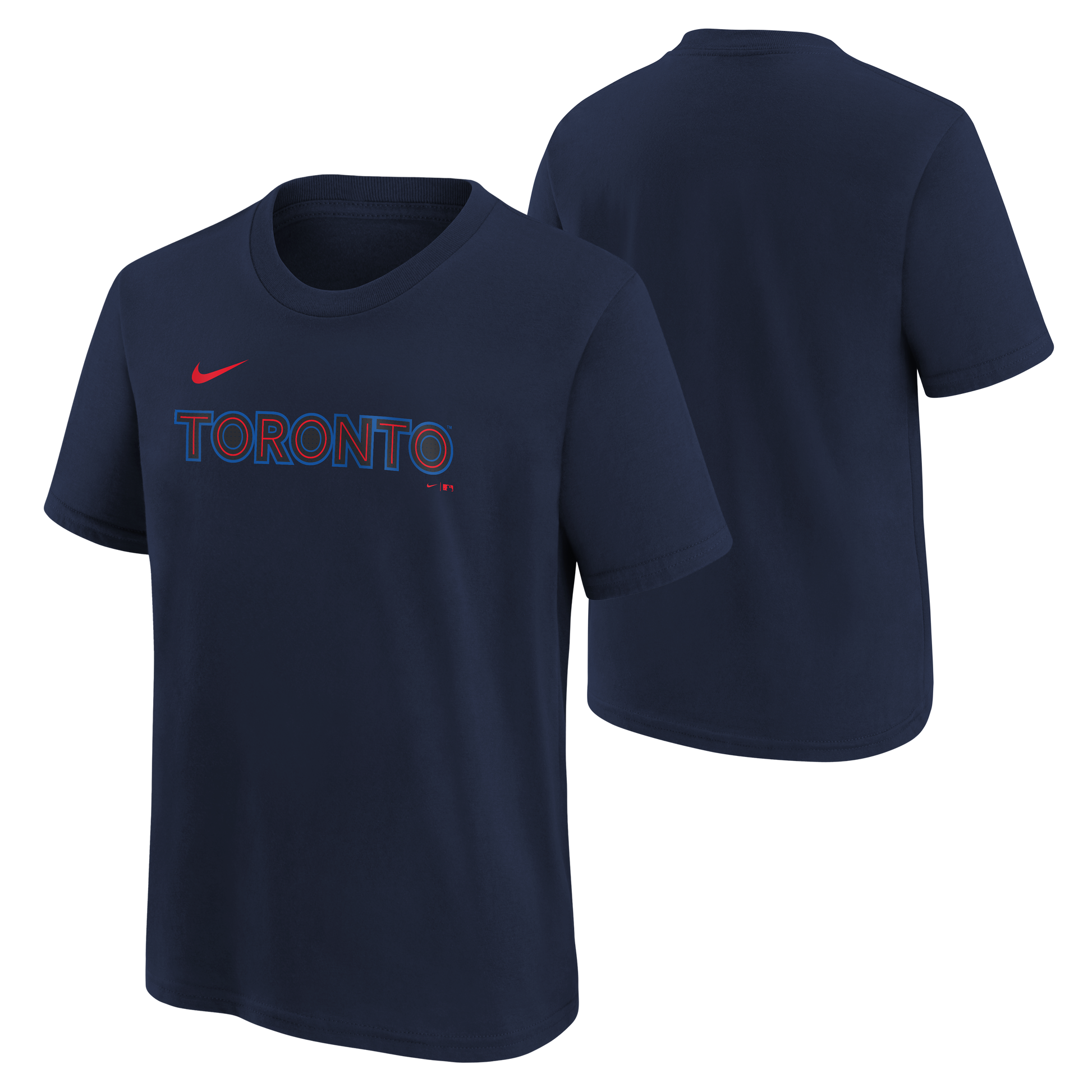 Toronto Blue Jays Wordmark T-Shirt - Midnight Blue - Pro League Sports Collectibles Inc.