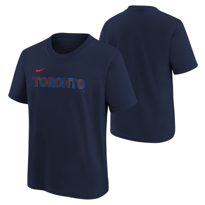 Toronto Blue Jays Wordmark T-Shirt - Midnight Blue - Pro League Sports Collectibles Inc.