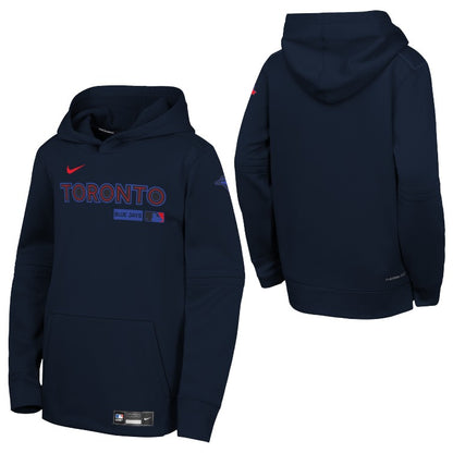 Youth Toronto Blue Jays Authentic Collection City Connect Thermal Hoodie - Black