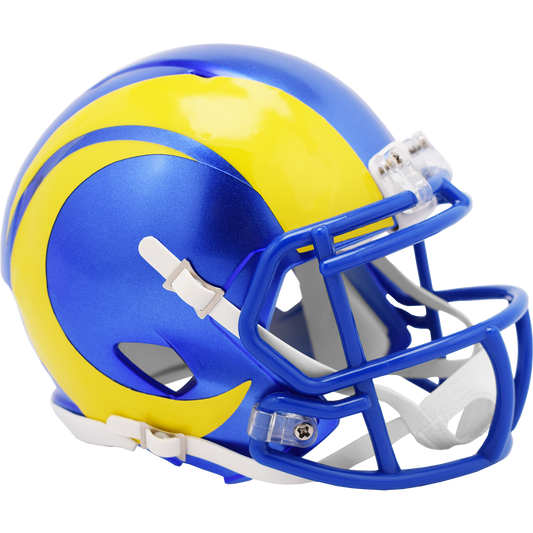 Los Angeles Rams NFL Riddell Blue Yellow Speed Mini Football Helmet