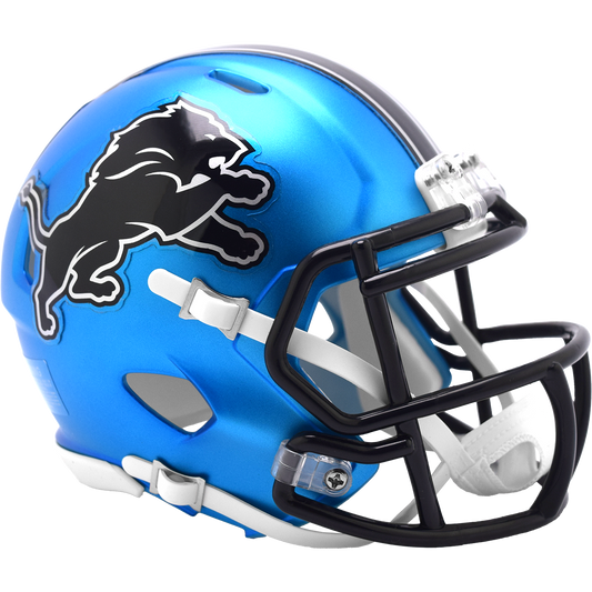 Detroit Lions NFL Riddell Alternate Blue/Black Mini Speed Football Helmet