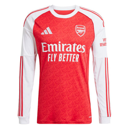 Arsenal FC Adidas 25-26 Long Sleeve Red Home Replica Jersey