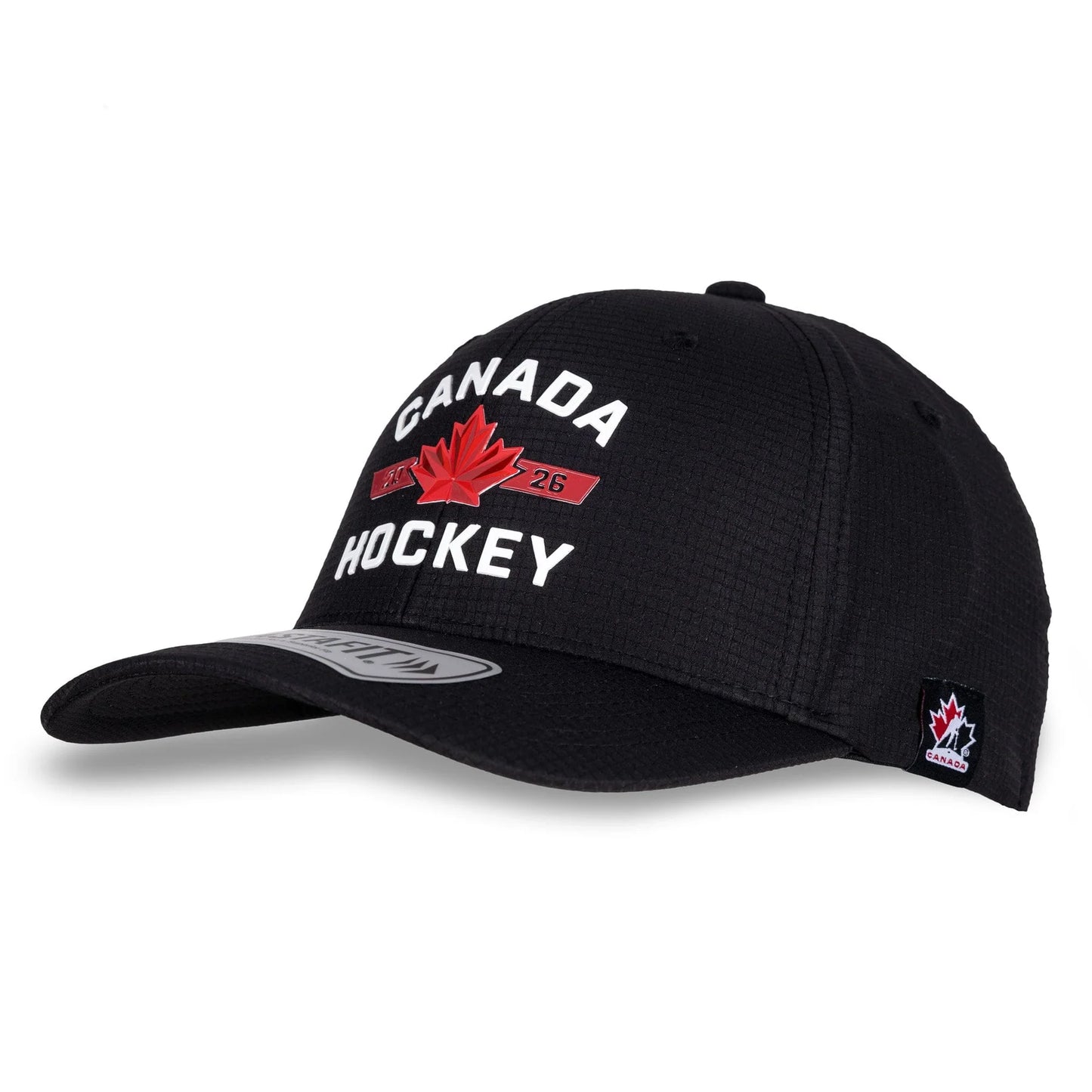 Team Canada Hockey Bauer Olympics ElastaFit Curved Hat 2026 - Black