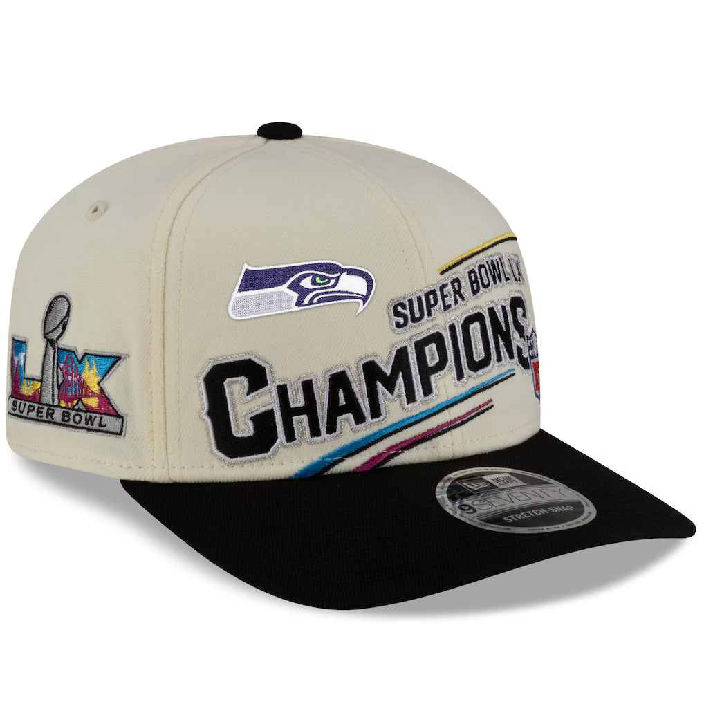Seattle Seahawks New Era NFL Superbowl LX Champions Locker Room 9Seventy Adjustable Hat
