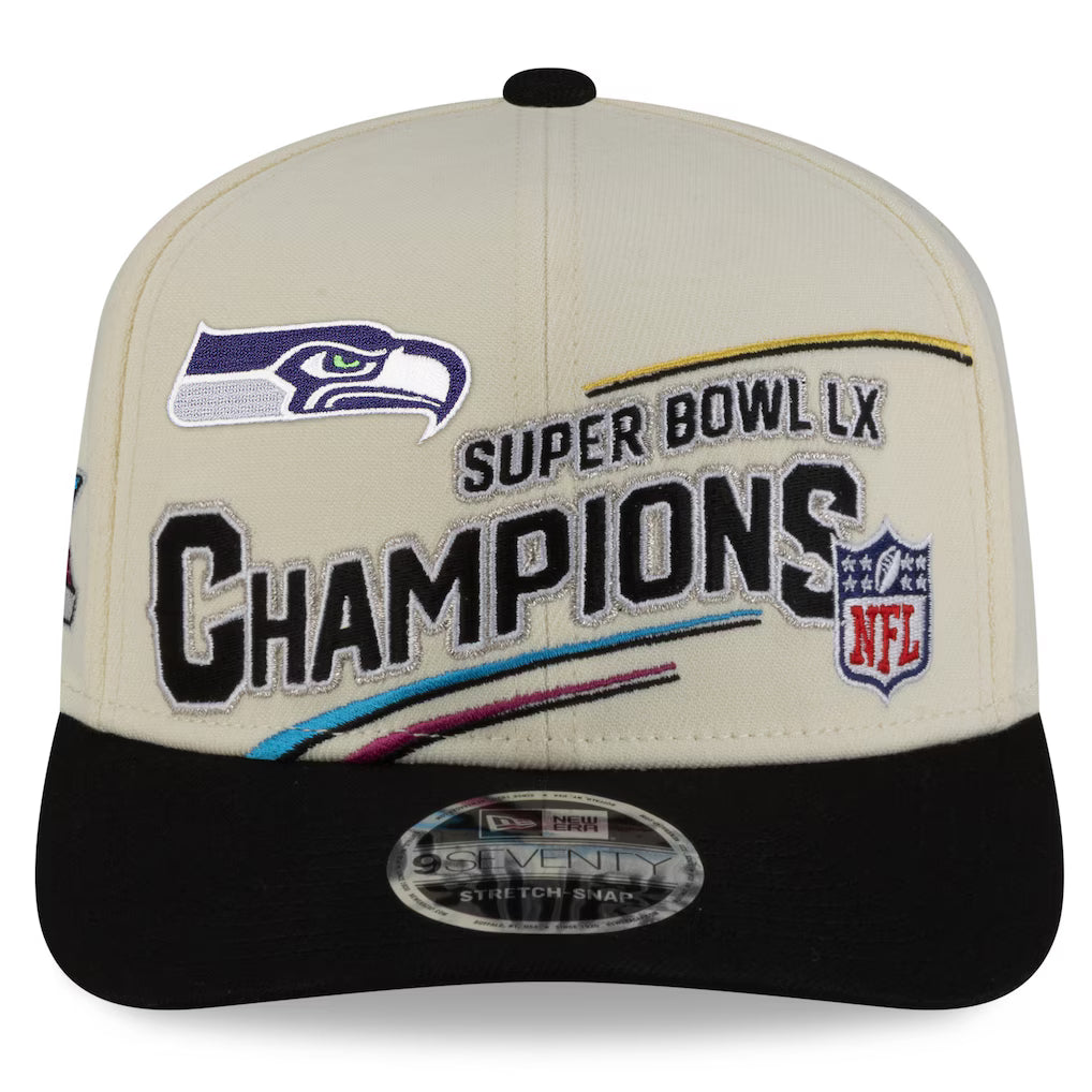 Seattle Seahawks New Era NFL Superbowl LX Champions Locker Room 9Seventy Adjustable Hat