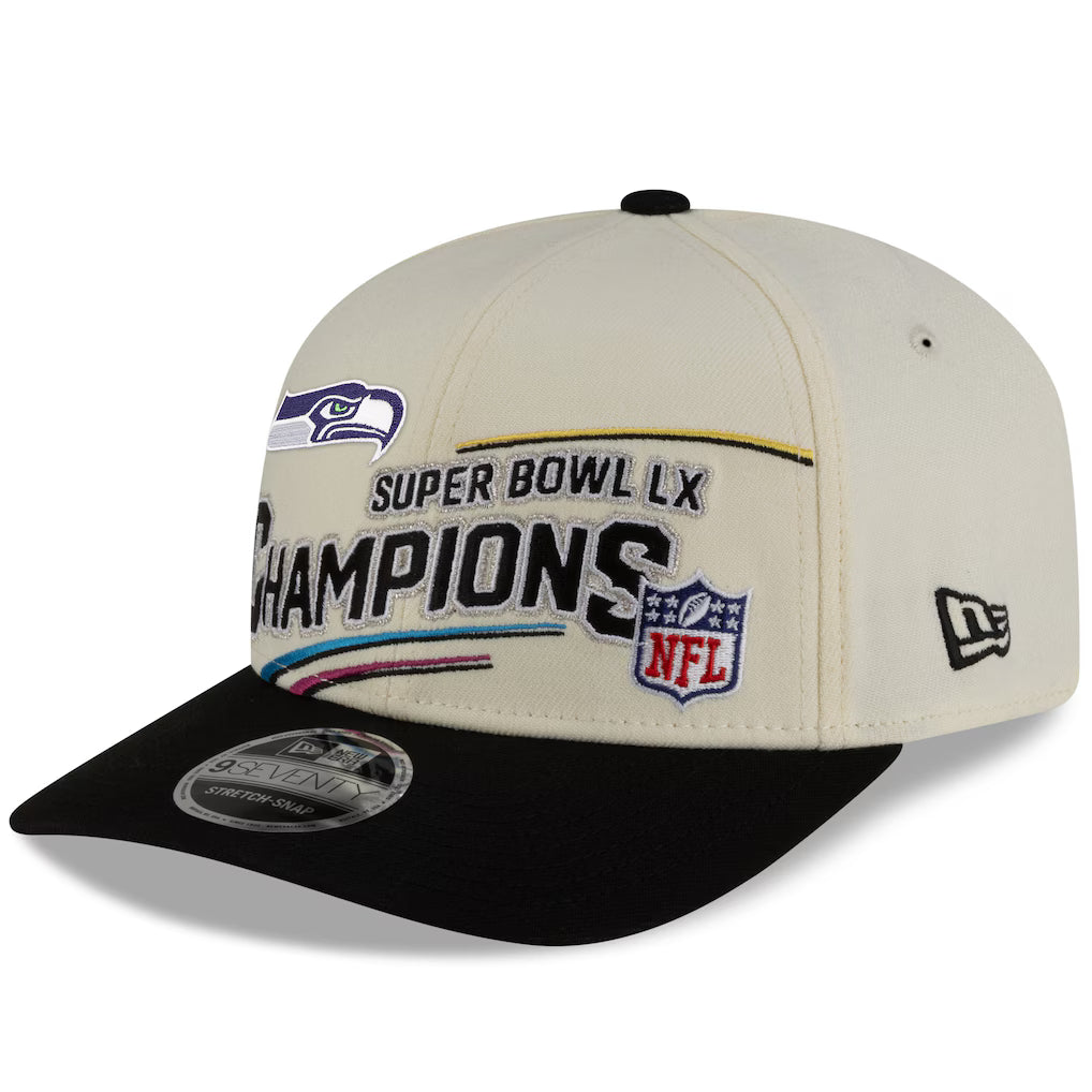 Seattle Seahawks New Era NFL Superbowl LX Champions Locker Room 9Seventy Adjustable Hat