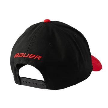 Team Canada 2 Tone Bauer Snapback Hat - Red/Black