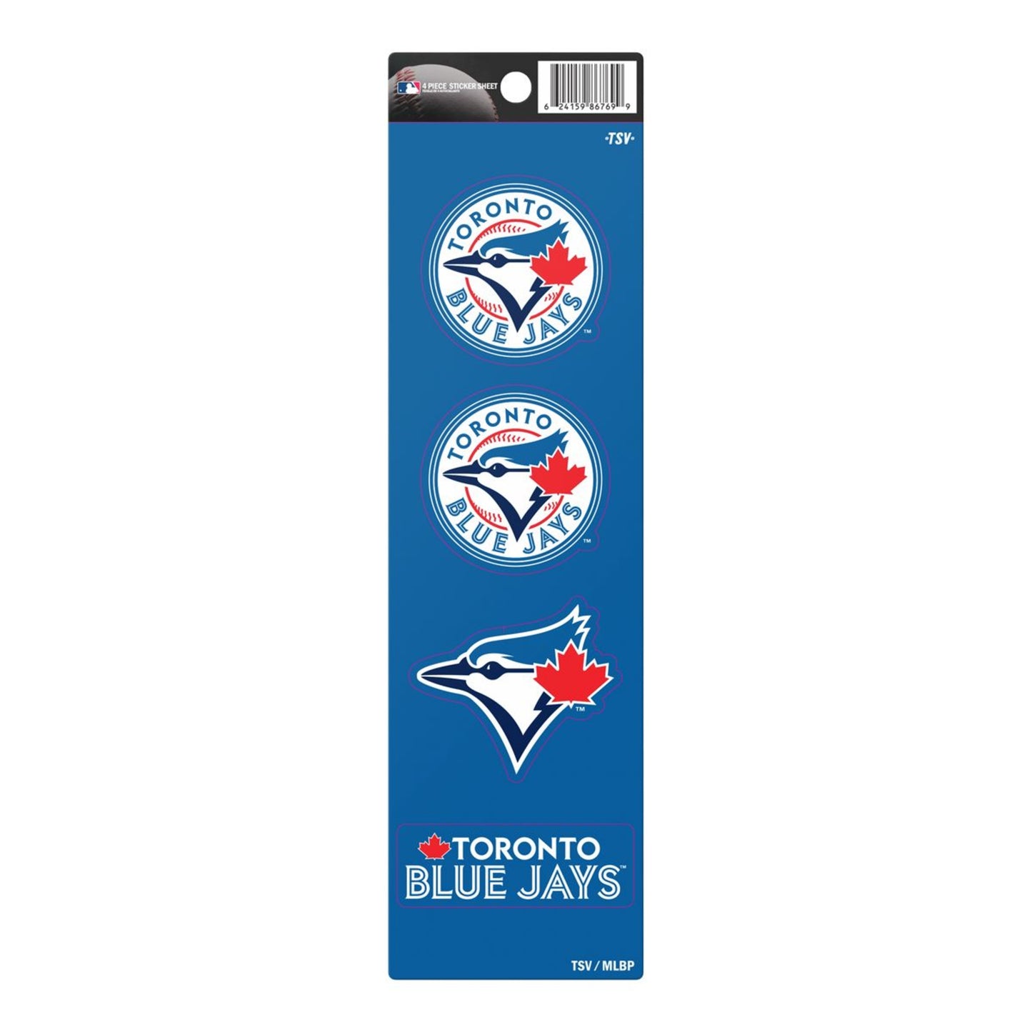 Toronto Blue Jays 4 Pack Stickers MLB Set