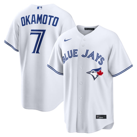 Toronto Blue Jays Nike Kazuma Okamoto #7 Replica Team Jersey - White