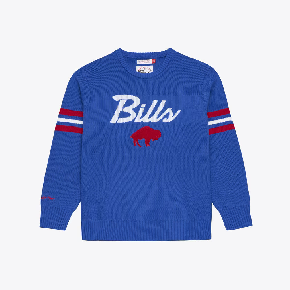 Buffalo Bills Mitchell & Ness Head Coach Sweater - Blue