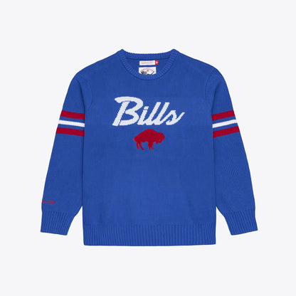 Buffalo Bills Mitchell & Ness Head Coach Sweater - Blue