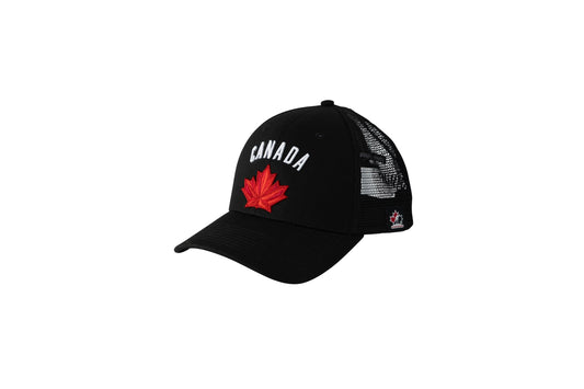 Team Canada Hockey Bauer Olympics Snapback Curved Hat - Black