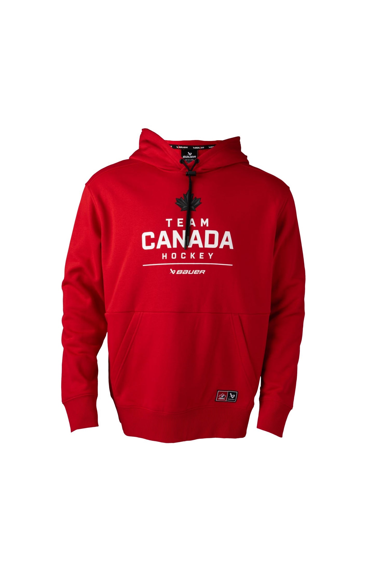 Youth Team Canada Hockey Bauer Olympics Red Stacked Hoodie - Red