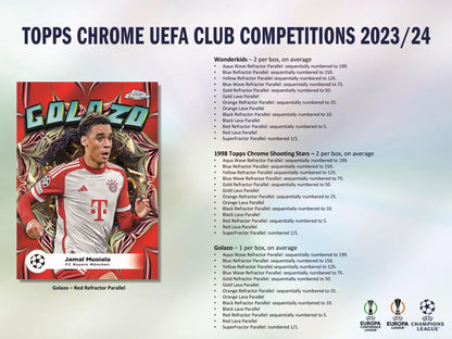 2023-24 Topps Chrome Collection UEFA Club Competitions Soccer Hobby Box