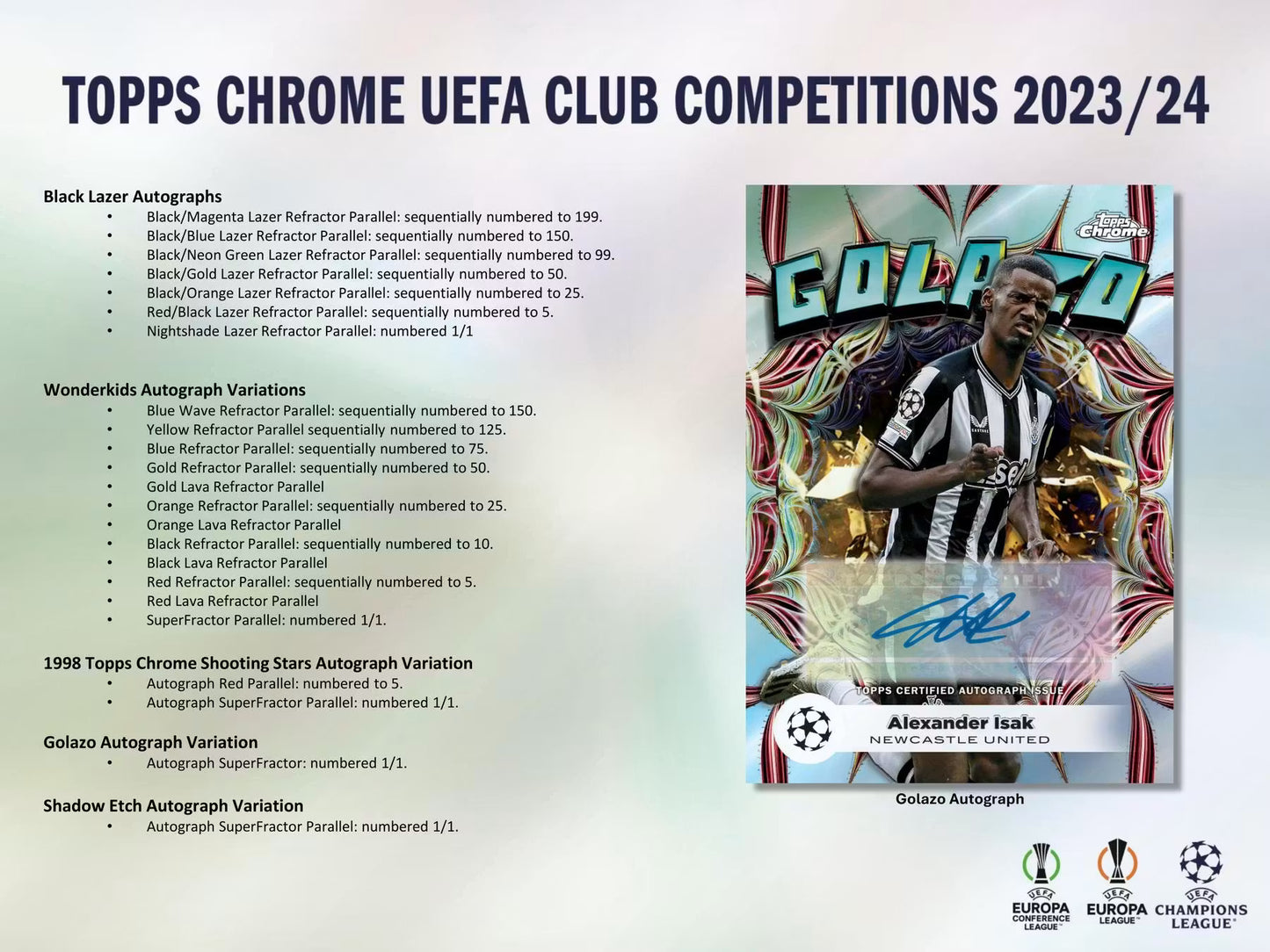 2023-24 Topps Chrome Collection UEFA Club Competitions Soccer Hobby Box