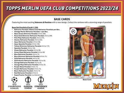 2023-24 Topps Merlin Collection UEFA Club Competitions Soccer Hobby Box