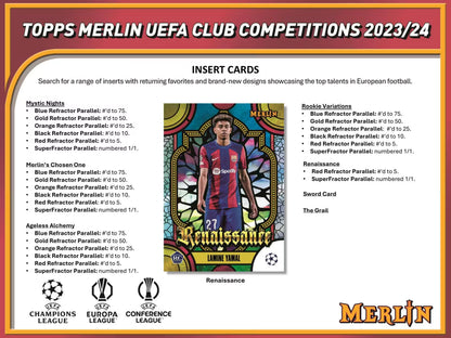 2023-24 Topps Merlin Collection UEFA Club Competitions Soccer Hobby Box