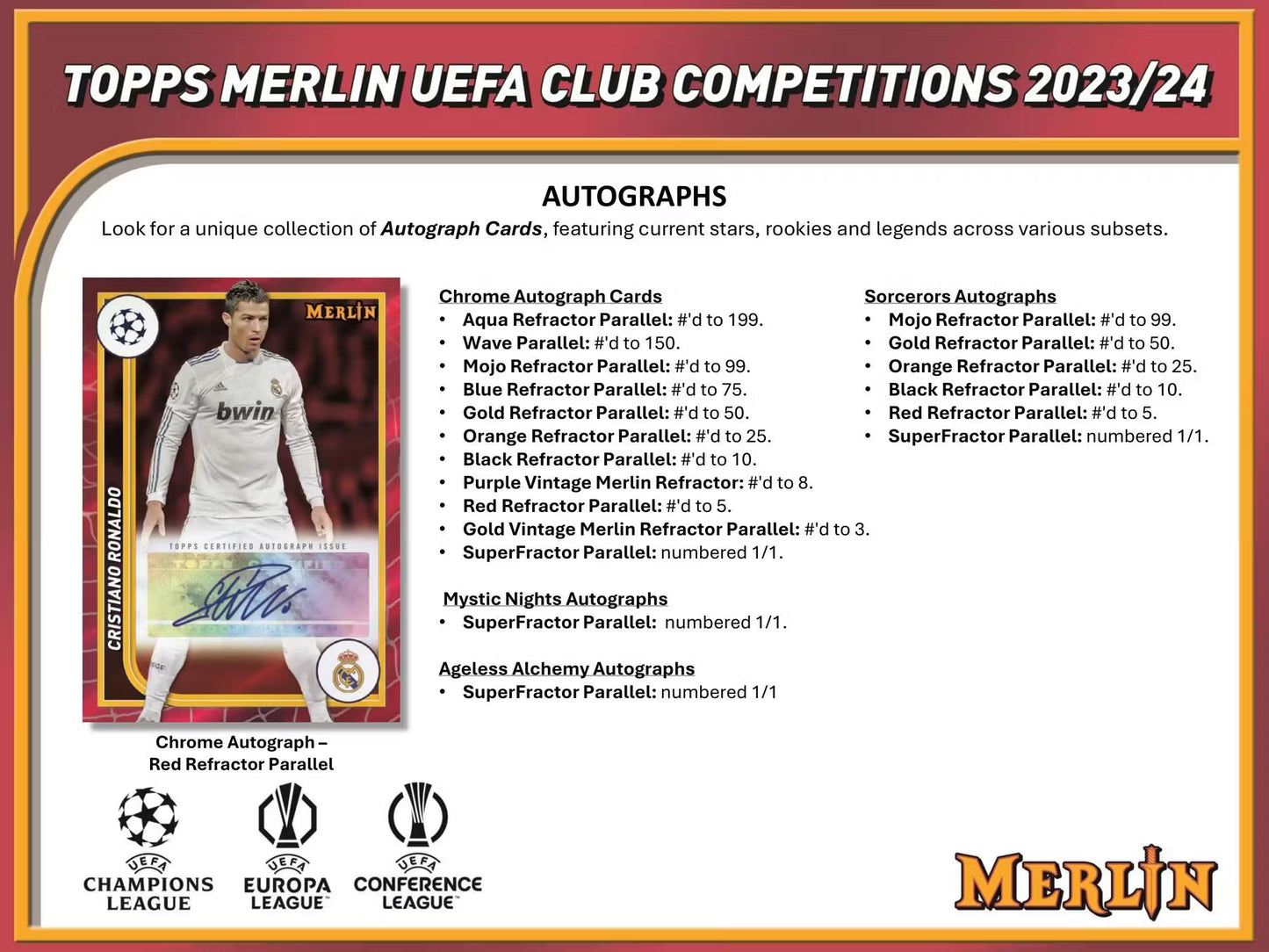 2023-24 Topps Merlin Collection UEFA Club Competitions Soccer Hobby Box