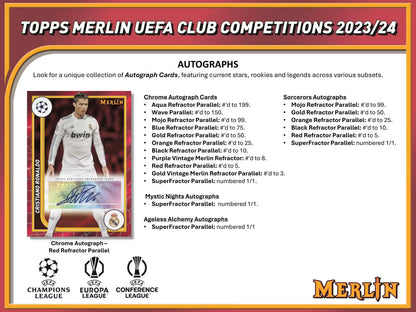 2023-24 Topps Merlin Collection UEFA Club Competitions Soccer Hobby Box