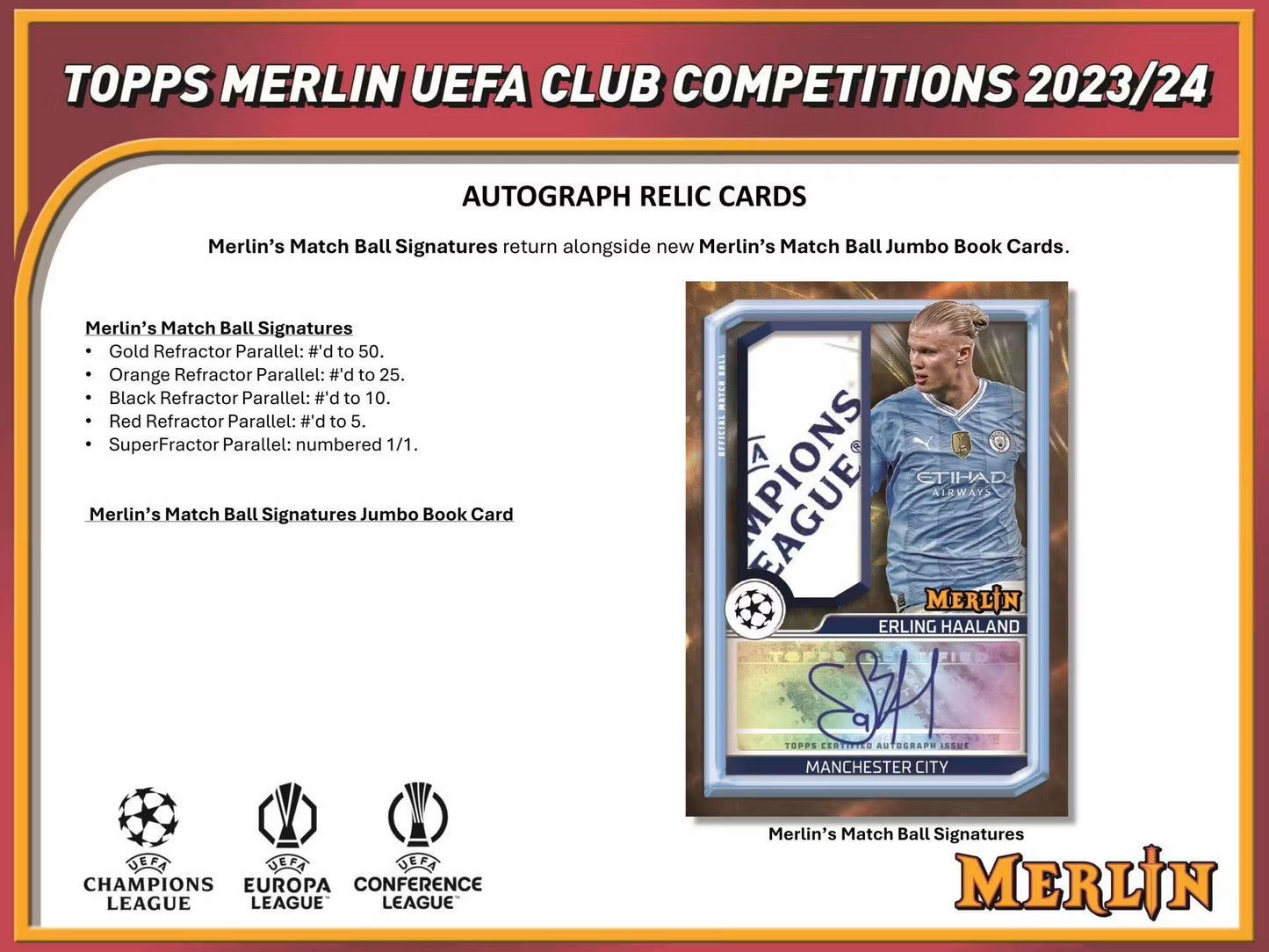 2023-24 Topps Merlin Collection UEFA Club Competitions Soccer Hobby Box