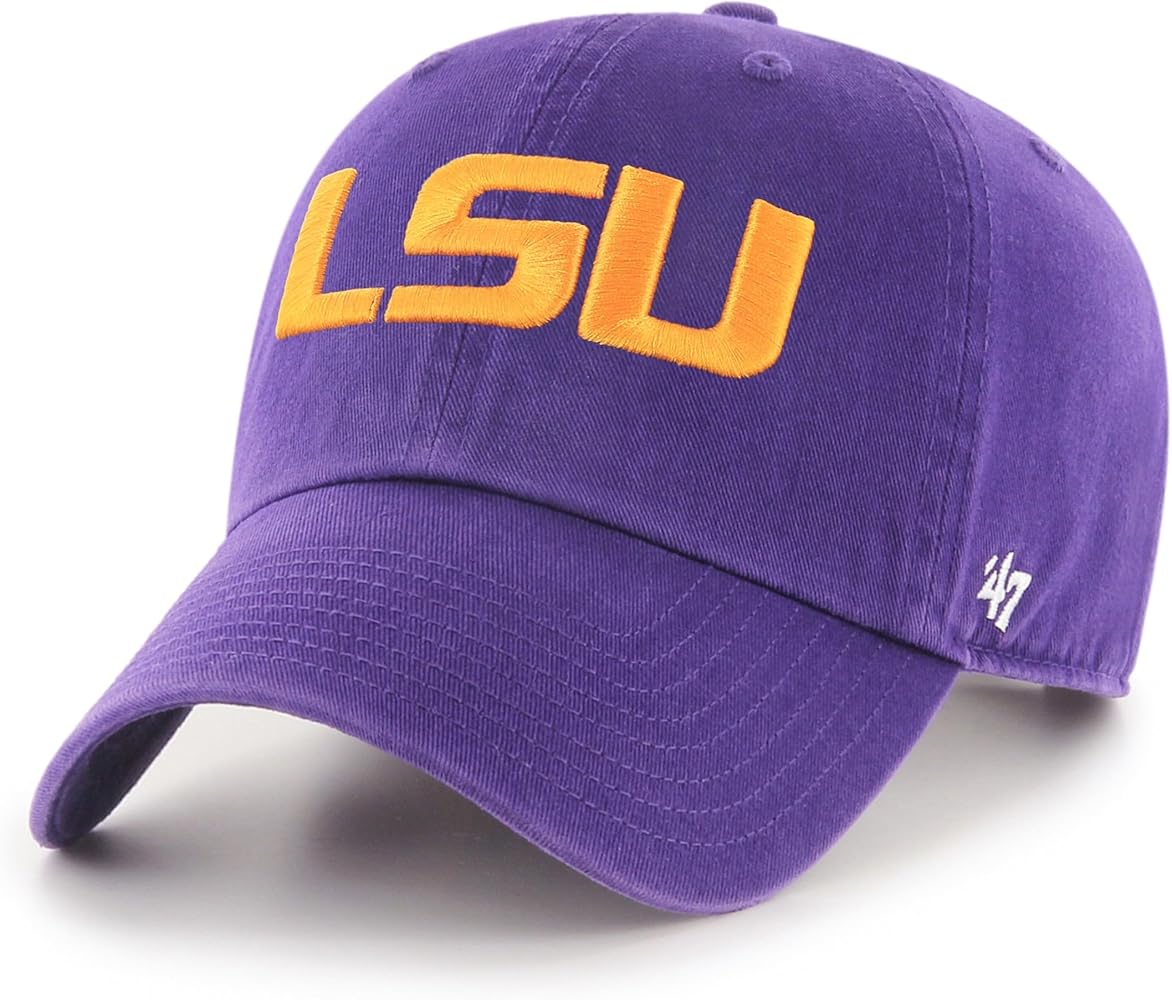 LSU Louisiana State Tigers 47 brand Clean Up Adjustable Hat - Purple